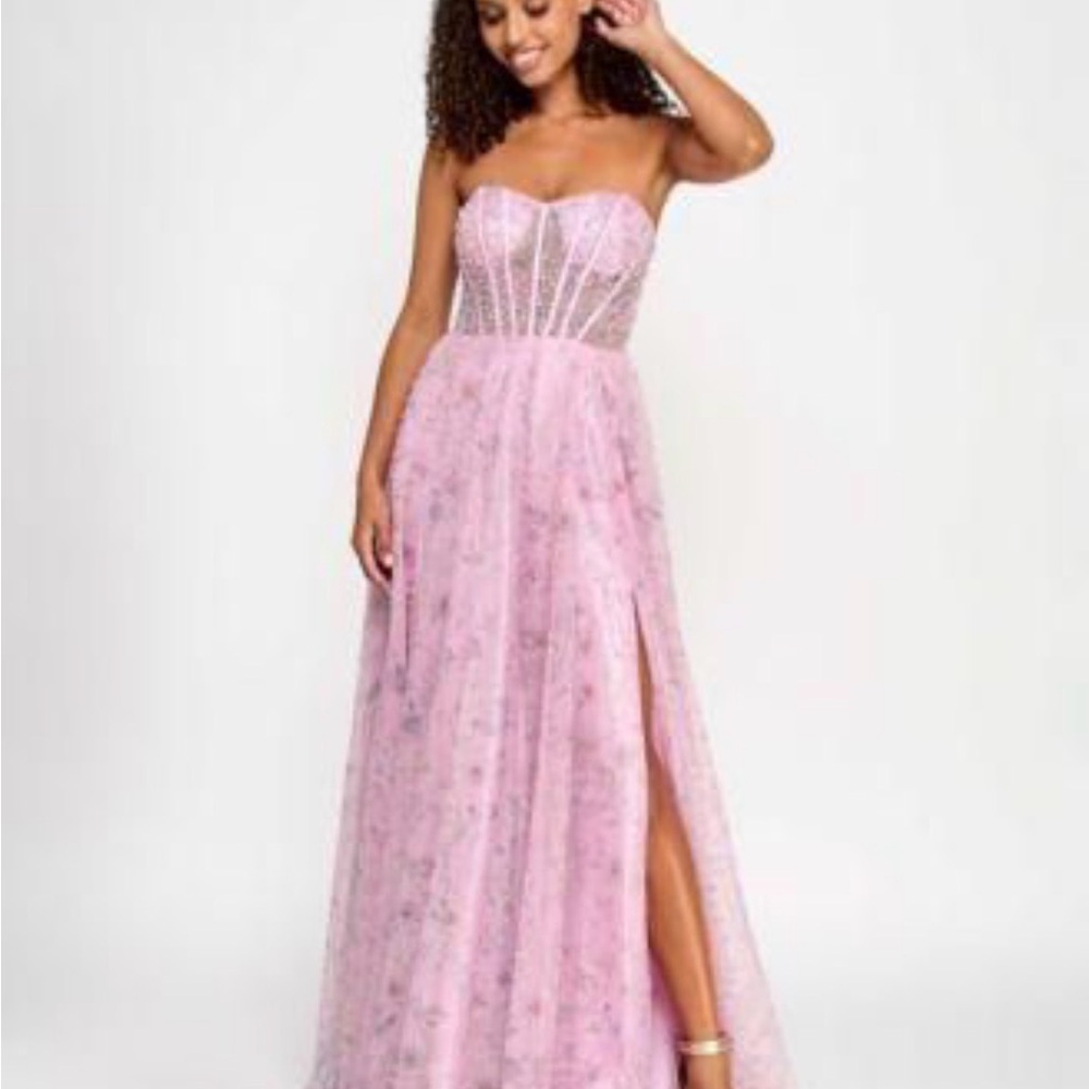 City Studio Elegant Pink Strapless Evening Gown size junior 11/12